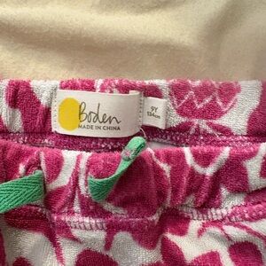 Mini Boden Pink and White Floral Shorts